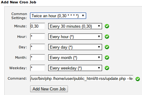 TT-RSS-Cron
