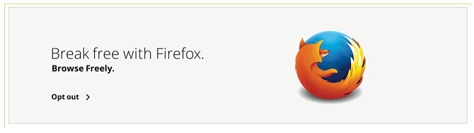 Co to jest najbezpieczniejsza przeglądarka głównego nurtu? Reklama Firefox