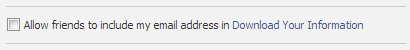 Facebook Zezwól znajomym na dołączanie adresu e-mail