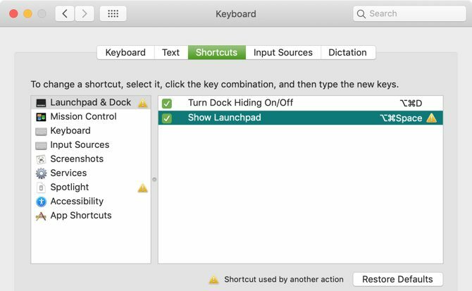 Bieżące skróty klawiaturowe Błąd Mac