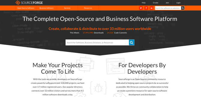 Screenshot SourceForge