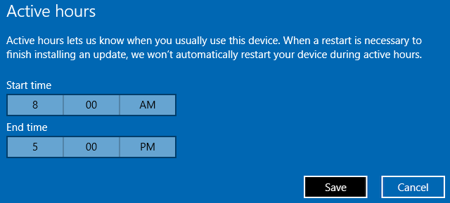 Aktywne godziny w systemie Windows 10