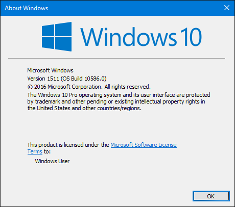 Wersja Windows 10 1511
