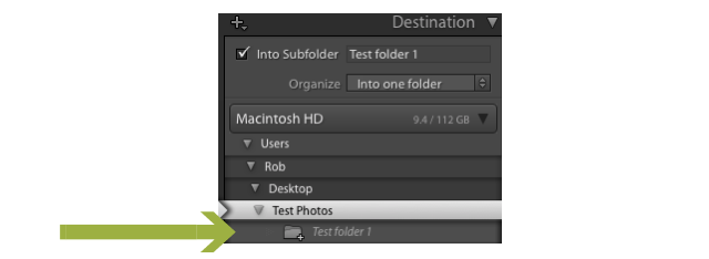 Podfolder Lightroom