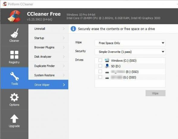 6 CCleaner Wskazówki i porady dotyczące skutecznego czyszczenia komputera 04 CCleaner Drive Wiper