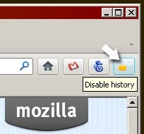 wyłącz historię Firefoxa