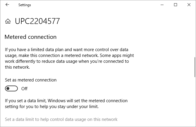 Jak ustawić mierzone połączenie Wi-Fi lub Ethernet w systemie Windows 10 Home.