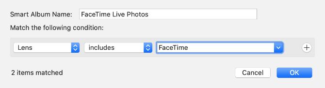 FaceTime Live Photos Inteligentne filtry filtrów