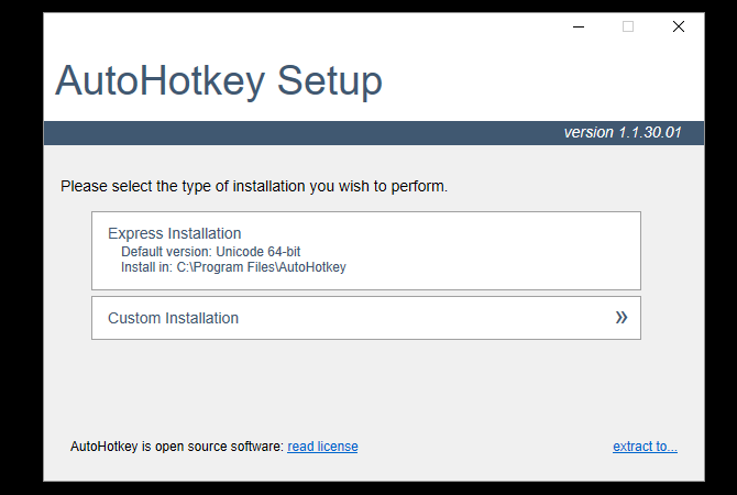 Instalator AutoHotkey