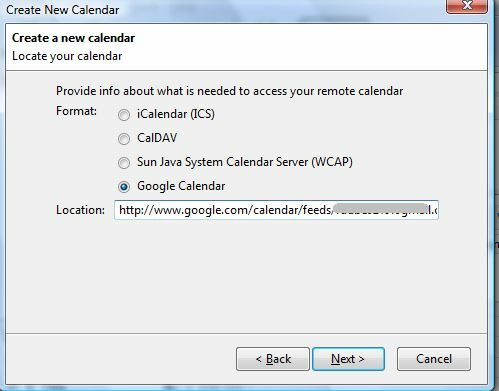 Jak skonfigurować Mozilla Sunbird jako klienta stacjonarnego dla Kalendarza Google sunbird6?