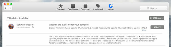 Aktualizacje Mac App Store