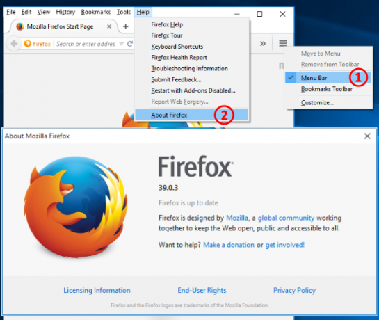 Firefox o aktualizacji