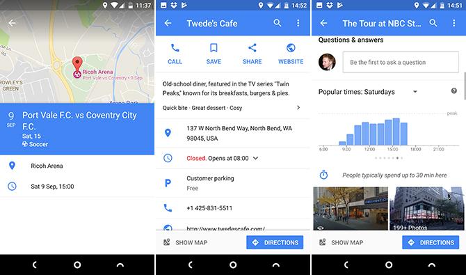 Google Maps Android dodatkowe informacje