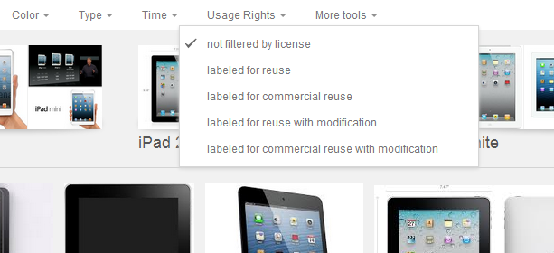 Znajdź legalne obrazy w Google dzięki nowemu filtrowi ipad cc