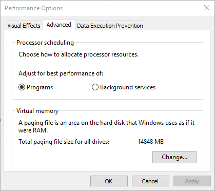 Zaawansowane opcje wydajności systemu Windows