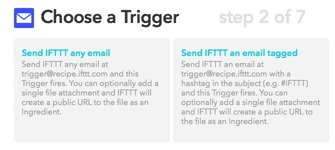 Wyślij e-mail IFTTT