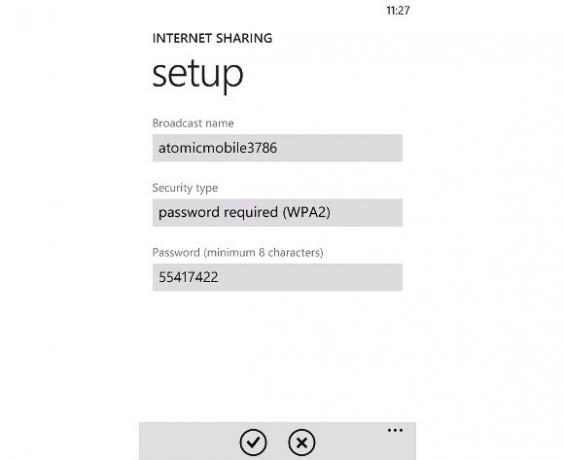 Tethering przez telefon z systemem Windows