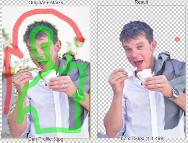 ClippingMagic z łatwością usuwa tło każdego obrazu, którego podgląd jest przycinany 658x500