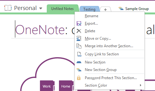 Najlepsza funkcja organizacji programu OneNote jest ukryta w zwykłych grupach sekcji programu OneNote