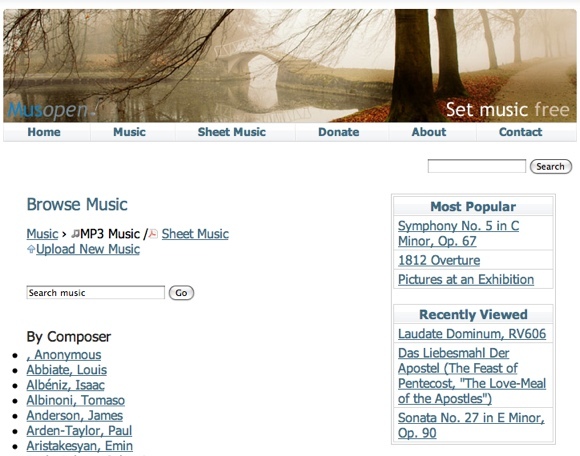 10 najlepszych stron do słuchania muzyki klasycznej MusOpen