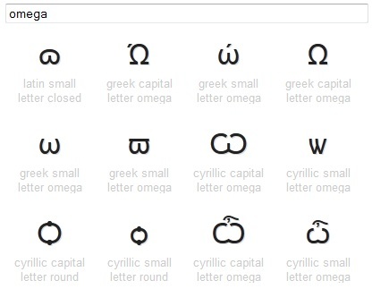 informacyjne znaki Unicode
