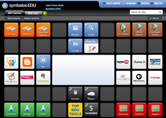 Stwórz własne wirtualne środowisko uczenia się za pomocą strony głównej SymbalooEDU 01b Symbaloo