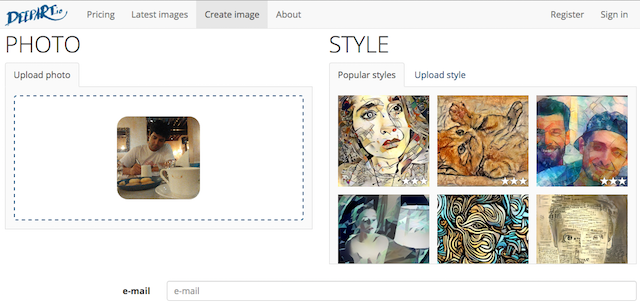 DeepArt to darmowa aplikacja internetowa do przekształcania zdjęć w artystyczne obrazy