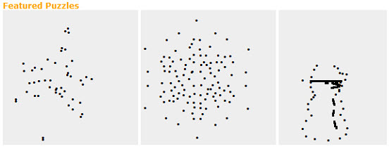 układać puzzle kropka-kropka