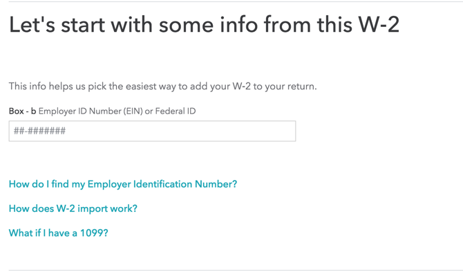 Przewodnik turbotax - TurboTax prosi o informacje z W2