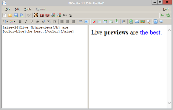 BBCeditor umożliwia przygotowywanie i formatowanie postów na forum offline [Windows] bbce2