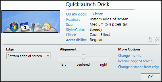 ObjectDock: Szybko dostosuj pulpit i zwiększ jego funkcjonalność [Windows] ObjectDock Ustawienia Pozycje domowe