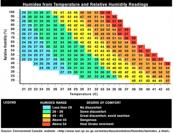 Humidex Jak wilgotność wpływa na to, jak odczuwa się temperatura powietrza