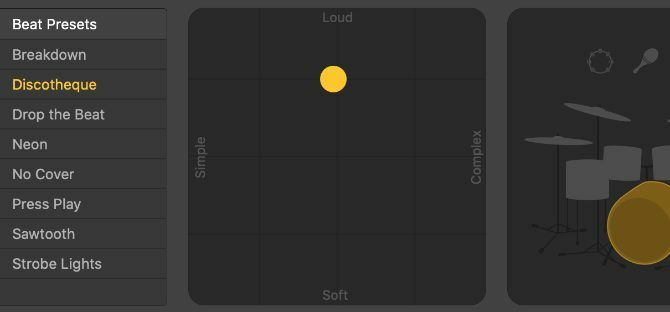 X: Y Pad w programie Drummer Editor