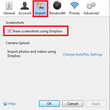 Jak zapisywać zrzuty ekranu bezpośrednio do Dropbox udostępnij zrzuty ekranu Dropbox