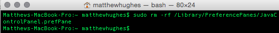 Java-Remove-Prefpane