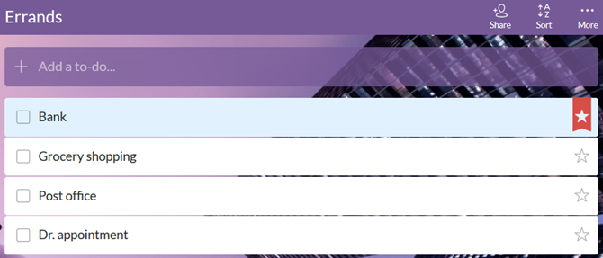 Wunderlist Web Errands