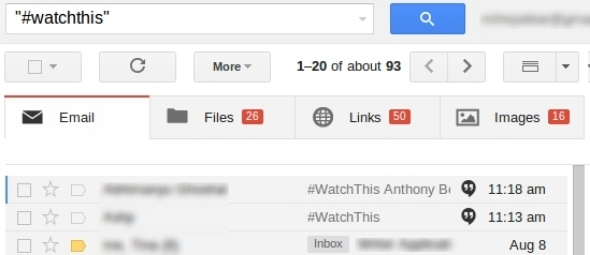 Use-Hashtag- # WatchThis-In-GTalk-Hangouts-For-Search-Results