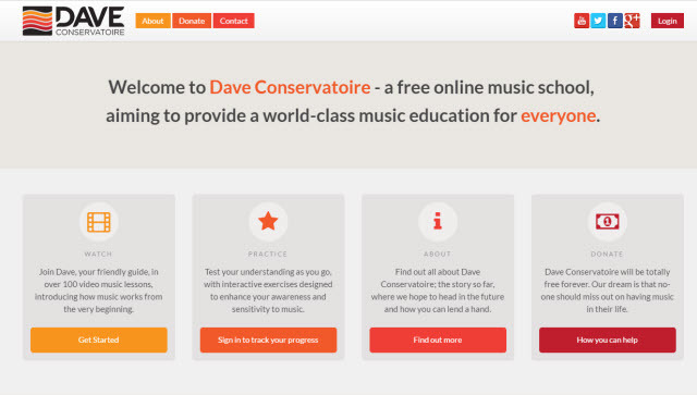 Internetowa witryna edukacyjna - Dave Conservatoire