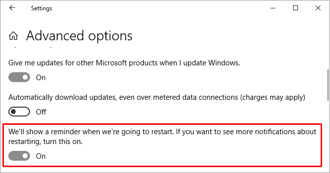 Windows 10 Windows Update Zaawansowane opcje