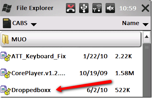 Dropbox Windows Mobile