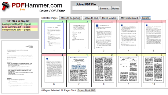 PDF Hammer - Scal i edytuj pliki PDF online