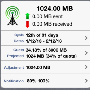 Użyj Data Master, aby śledzić zużycie danych przez Twój iPhone [iOS, bezpłatny przez ograniczony czas] 2013 01 23 10