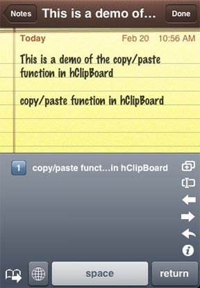 hclipboard - aplikacja do wklejania kopii iPhone'a