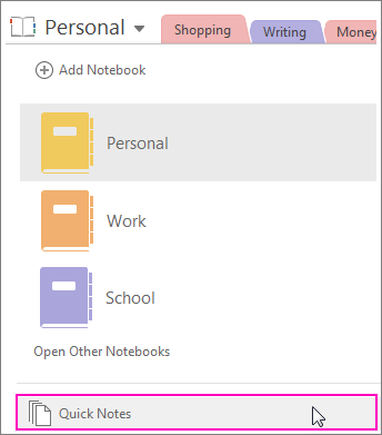 Microsoft OneNote - wszystkie złożone