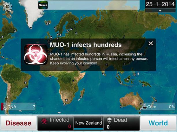 Wybierz chorobę i zmieść ludzkość w Plague Inc. infekowanie