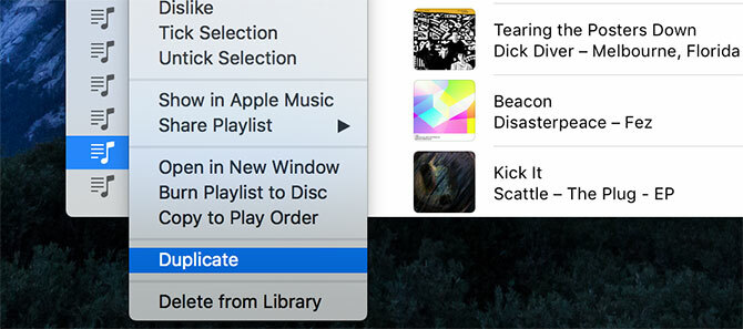 Zduplikowana lista odtwarzania Apple Music w iTunes