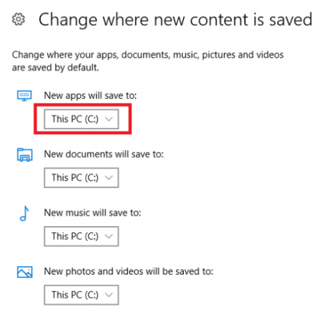 Windows 10 więcej opcji ustawień przechowywania