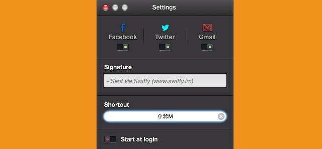 Ustawienia Swifty-For-Mac