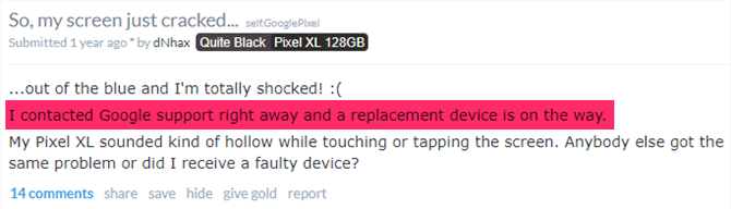 Recenzja Google Pixel 2: Czy to najlepszy smartfon w historii? reddit broken pixel xl 670x192