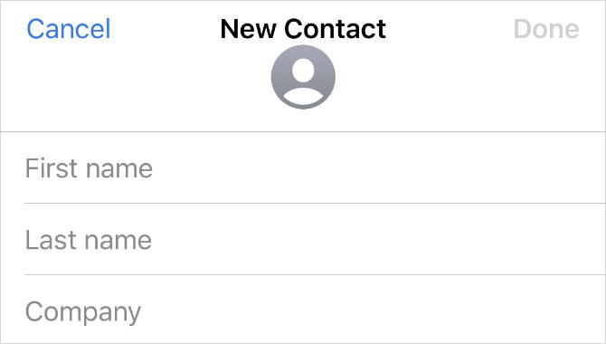 Nowa strona Kontakt na iPhonie